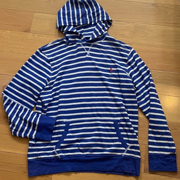Ralph Lauren Other - Ralph Lauren Polo XL Hoodie, Blue/White Stripes, Very Soft Cotton Hoodie.